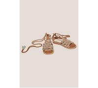 White Stuff Plaited Leather Sandal Tie Leg Mid Tan size 5 | Sandals Outlet | Women | Brown 5