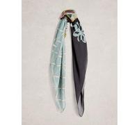 White Stuff Printed Floral Square Scarf Natural Mix