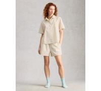 White Stuff Pure Cotton Polka Dot Pyjama Shorts White Mix