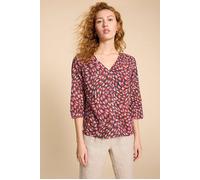 White Stuff Rae Cotton Top Pink Printed size 12 | Blouses Outlet | Women | Pink 12