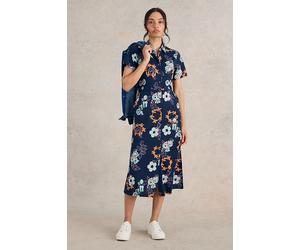 White Stuff Rua Jersey Shirt Dress Navy Print size 10 REGULAR | Shirt Dresses Outlet | Women | Blue 10 REGULAR