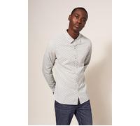 White Stuff Scandi Geo Printed Shirt Natural size S | Casual Shirts Outlet | Men