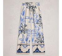 White Stuff Shelly Linen Blend Culottes Ivory Print