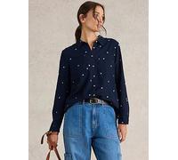 White Stuff Sophie Cotton Shirt, Navy, Size 12, Women Navy
