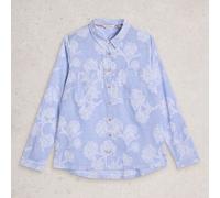 White Stuff Sophie Jacquard Shirt Blue Multi Size 18