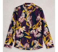 White Stuff Sophie Organic Cotton Patterned Shirt - Navy