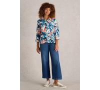 White Stuff Sophie Organic Cotton Shirt Ivory Print size 12 | Longsleeves Outlet | Women | White 12