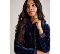White Stuff Sophie Velvet Shirt DARK NAVY SIZE 10