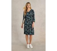 White Stuff Tallie Jersey Dress Teal Multi size 8 REGULAR | Midi Dresses Outlet | Women | Cyan 8 REGULAR