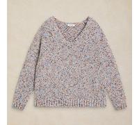 White Stuff Texture V Neck Jumper Light Natural
