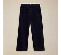 White Stuff Tia Cord Wide Leg Crop Trousers Dark Navy