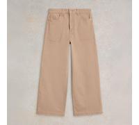 White Stuff Tia Wide Leg Crop Jeans Natural Size 18