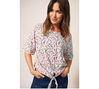 White Stuff Tie Hem Top Natural Printed size 24 REGULAR | Blouses Outlet | Women 24 REGULAR