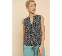 White Stuff Tulip Jersey Sleevele Shirt Black Printed size 8 REGULAR | Shirts Outlet | Women | Black 8 REGULAR