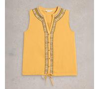 White Stuff Tulip Mic Sleeveless Shirt Mid Yellow