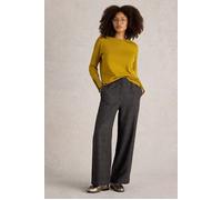 White Stuff Una Tweedy Wide Leg Trouser Black Multi size 14 REGULAR | Straight Pants Outlet | Women | Black 14 REGULAR