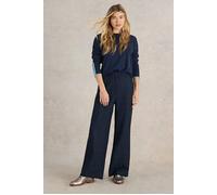 White Stuff Una Tweedy Wide Leg Trouser Navy Multi size 8 REGULAR | Wide Pants Outlet | Women | Blue 8 REGULAR