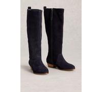 White Stuff Wide Fit Suede Knee High Boot Dark Navy size 5 | Boots Outlet | Women | Blue 5