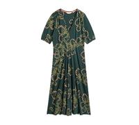 White Stuff Women's Megan Long Sleeve V-Neck Jersey Dress - The Elegance of a Long Sleeve in a Versatile Cotton/Modal Blend. - Green MLT - Size 12R