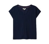 White Stuff Women's Nelly Notch Neck Short Sleeve T-Shirt - Casual Wear - Dark Navy - Size 12