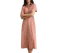 White Stuff Women's RUA Short Sleeve Button Down Jersey Shirt - Red PR - Size 10R