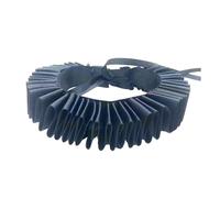 (White Style 2, One size) Elizabethan Faux Collar Renaissances Ruffled Clown Choker Vintage Victorian Necklace Neck Ruff Cosplay Collar Shawl Black