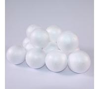 White Styrofoam Polystyrene Balls for Kids Modelling & Craft 50mm Pack of 20 3D Spheres by BCreative®
