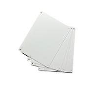 White Sublimation Metal A5 (8" x 6") Round Corners 4 pre drilled Holes. Blanks (50)