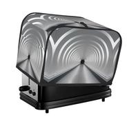 White Subway Tunnel Toaster Cover 2 Slice, Waterproof Bread Machine Covers with Pockets Universal Size Kitchen Small Appliance Cover with Handle, Dust and Fingerprint Protection