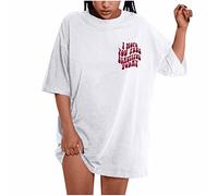 White Summer Tops for Women UK Oversized T Shirts Long Tunic Tops I Hope You Feel Beautiful Tshirt Short Sleeve Crew Neck T Shirt Baseball Tshirt Casual Blouses