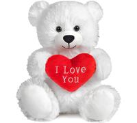 White Super Soft Valentines I Love You Heart Teddy Bear Plush