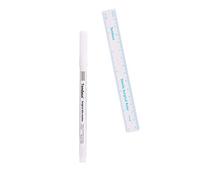 White Surgical Eyebrow Tattoo Skin Marker Pen Tool With Measuring Ruler for Permanent Makeup