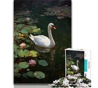 White Swan 1000 Piece Jigsaw Puzzle for Adults And Teenagers,Educational Games Home Decoration Deal As Gifts for The Whole Family (38x26cm)