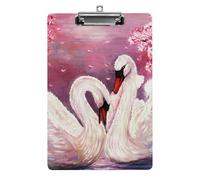White Swan Acrylic Clipboard with Low Profile Metal Clip School Supplies Clip Board