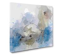 White Swan Art Canvas Print | Gallery Wrapped 30mm Frame Wall Art | 14x14 inches | Ready to Hang | Abstract Bird Picture | Living Room Bedroom Lounge Office