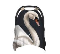 White Swan Baby Car Seat Canopy Cover, Multi Use Breathable Nursing Breastfeeding Covers for Mom Soft Stroller Sun Shade Newborn Shower Gift