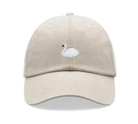 White Swan Baseball Cap Vintage Washed Unisex Dad Hat Adjustable Stone