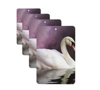 White Swan Car Air Freshener Cards for Women Men 4 Pack Cute Car Accessories Long Lasting Scent Car Diffuser Hanging Auto Aromatherapy Tablets Car Fresheners Gifts