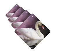 White Swan Car Air Freshener Cards for Women Men 4 Pack Cute Car Accessories Long Lasting Scent Car Diffuser Hanging Auto Aromatherapy Tablets Car Fresheners Gifts
