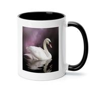 White Swan Ceramic Coffee Mug with Handle 11 Ounces, Porcelain Mug Coffee Cup Tea Mug Water Cup Ideal for Coffee,Tea,Latte,Cappuccino,Microwave & Dishwasher Safe Unique Gift Cup