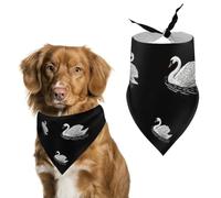 White Swan Dog Scarf Triangle Bandana Cat Soft Puppy Scarfs for Small Medium Pets