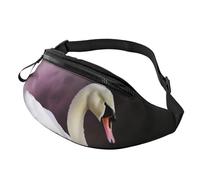 White Swan Fanny Pack for Men Women Fashion Running Waist Packs Waterproof Crossbody Bags Everywhere Belt Bag with Adjustable Strap Sports Hip Pack for Travel Wallet