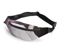 White Swan Fanny Packs with Zipper, Personalized Waist Bags with Multiple Pockets, Adjustable Sling Bag for Travel, Waterproof Belt Bag, Crossbody Bags for Unisex