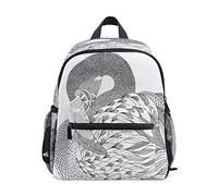 White Swan Goose Toddler Backpack Bookbag Mini Shoulder Bag for 1-6 Years Travel Boys Girls Kids with Chest Strap Clip Whistle
