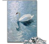 White Swan in The Lake Puzzles for Teenagers 1000 Pieces, Family Game Stress Reliever Difficult Challenge Great Gifts And Toys (50x75cm)