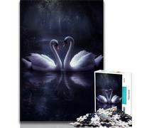 White Swan Jigsaw Puzzles for Adults Teenagers Jigsaws Puzzle,Stress Reliever Difficult Challenge Suitable for Desktop Decoration 50x75cm
