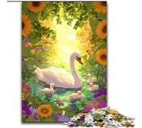 White Swan JigsawPuzzle 1000 Pieces for Adults, Challenging To Complete But Fun And Humorous Birthday Present, Gifts, Wall Art 26x38cm