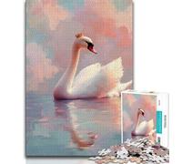 White Swan JigsawPuzzle 1000 Pieces for Adults,Family Game Stress Reliever Difficult Challenge Great Gifts And Toys 50x75cm