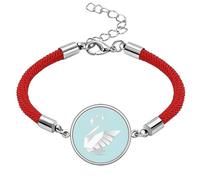 White Swan Pattern Lucky Red String Bracelet Rope Bracelet Handmade