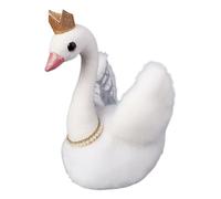 White Swan Plushhie - Portable Soft Stuffed Bird Toy, Premium Cottonn Cuddle Plush, Heavy Duty Fluffyys Decorative Pillow Cartoon Doll | Cute Cuddly Companion For Kids Room Decor Playtime Gift Idea